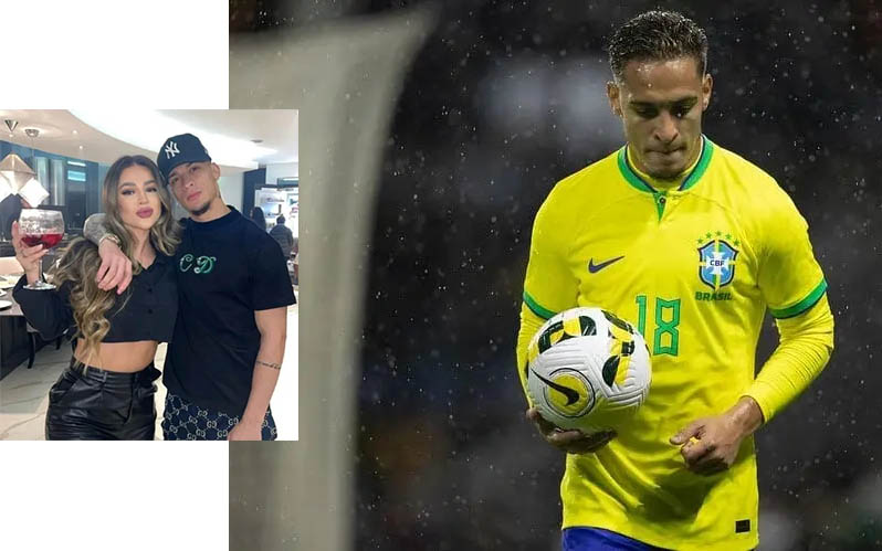 Foto: Jogador da Seleção, Antony foi acusado pela ex-namorada Gabi