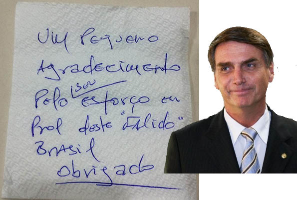 Fã paga conta de Bolsonaro em restaurante