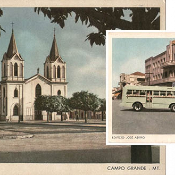 Postais retratam Campo Grande dos anos 50