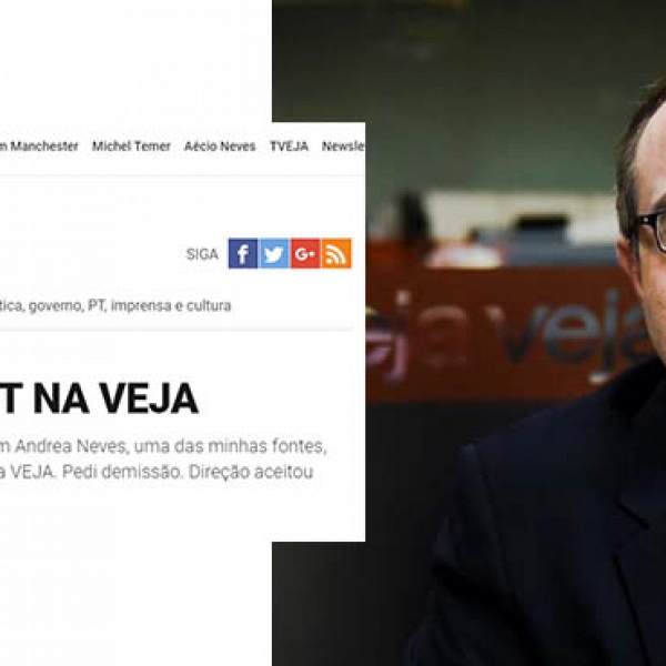 Reinaldo Azevedo deixa a Veja apÃ³s conversa dele com AndrÃ©a Neves vazar