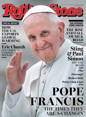 Papa Francisco Ã© capa da revista Rolling Stone