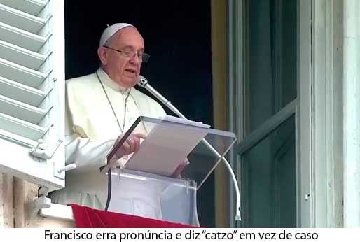 Papa erra e fala palavrÃ£o no Vaticano