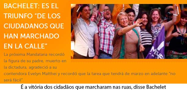 Michele Bachelet governarÃ¡, de novo, o Chile