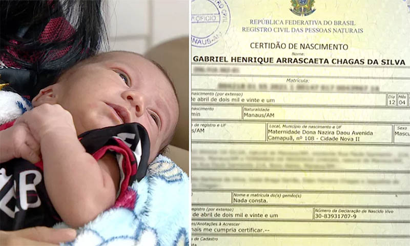 Torcedor fanÃ¡tico do Flamengo batiza o filho de Gabriel Henrique Arrascaeta