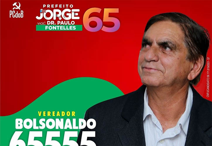 SÃ³sia comunista do presidente, candidato Bolsonaldo teve sÃ³ 40 votos para vereador
