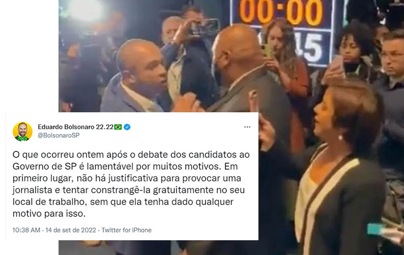 Eduardo Bolsonaro critica ataque de deputado bolsonarista Ã  jornalista Vera MagalhÃ£es