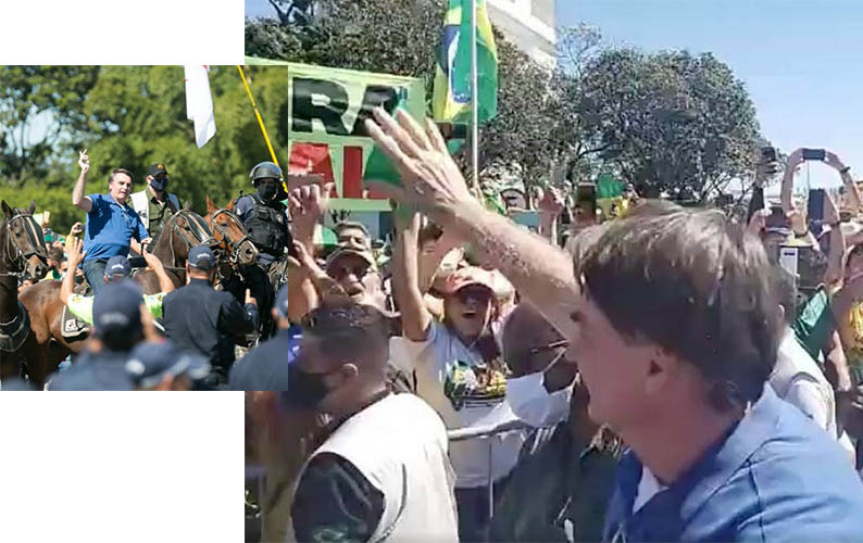 Bolsonaro volta a participar de ato de apoiadores que virou rotina em BrasÃ­lia