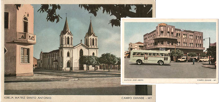 Postais retratam Campo Grande dos anos 50