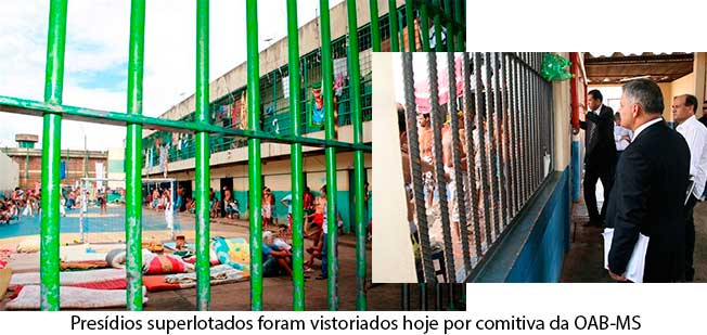 OAB vÃª caos em presÃ­dios de Campo Grande