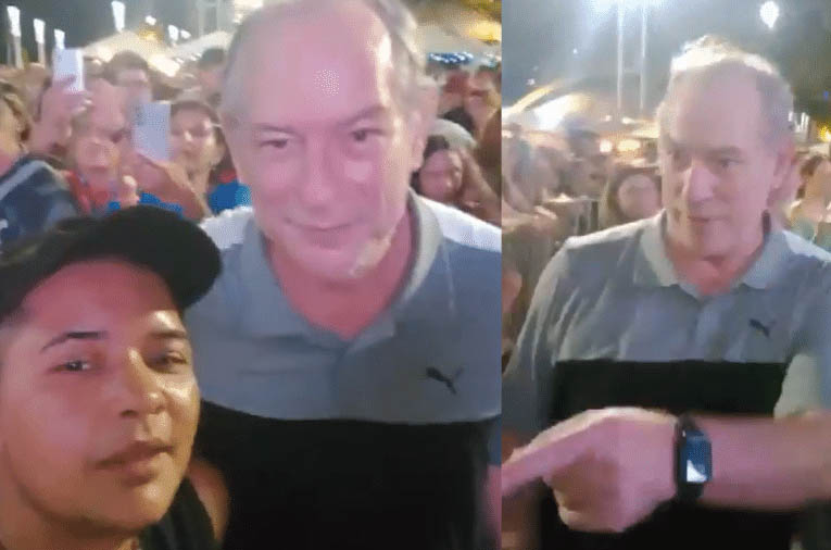 Provocado, Ciro dÃ¡ tapa na cara de homem durante show em Fortaleza: vÃ­deo