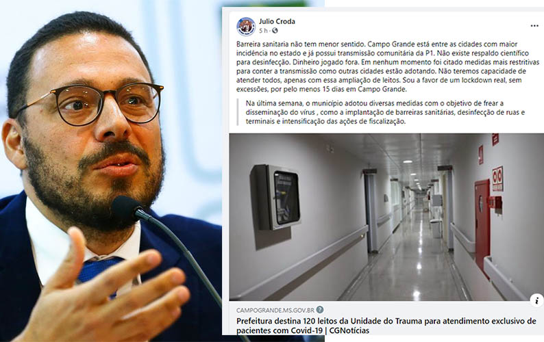 Infectologista defende 'lockdown real de 15 dias em Campo Grande' contra covid