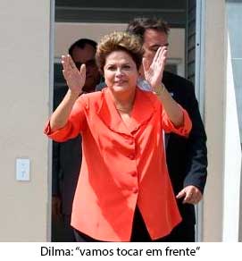 Para Dilma, &quot;Volta, Lula&quot; Ã© normal
