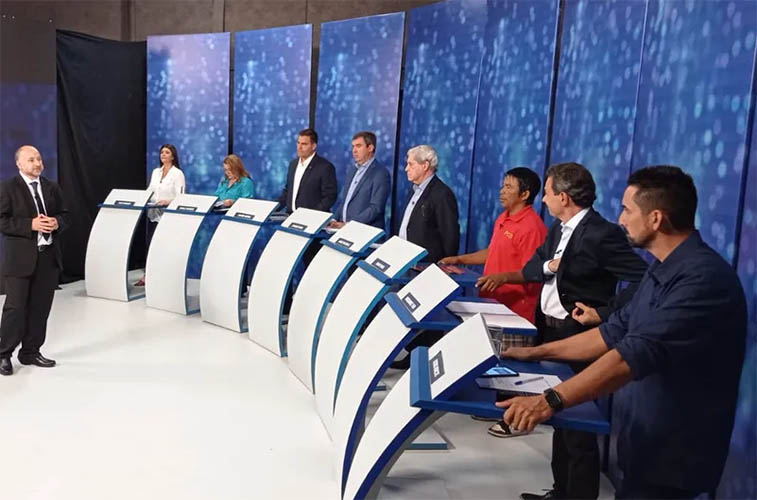 TV Morena exibe nesta terÃ§a Ãºltimo debate do 1Âº turno com candidatos ao governo de MS