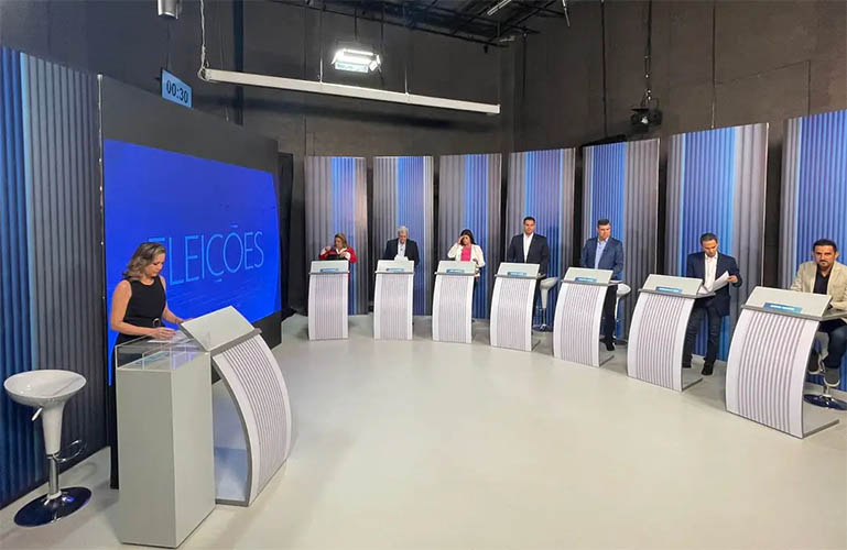 Sem ser frio, debate da TV Morena nÃ£o chega a esquentar a reta final de campanha em MS