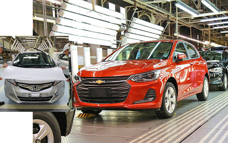 Chevrolet e Honda suspendem produÃ§Ã£o de veÃ­culos no Brasil por falta de peÃ§as