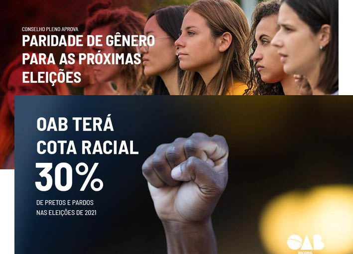 EleiÃ§Ãµes da OAB terÃ£o chapas com 50% de mulheres e 30% de negros a partir de 2021