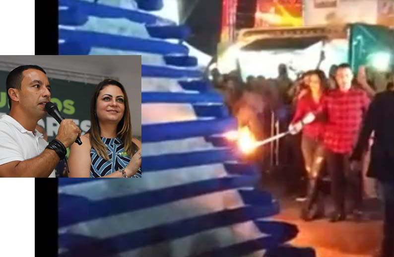 VÃ­deo: fogueira explode em festa junina e fere prefeito e primeira-dama de Osasco