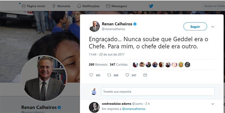 A provocaÃ§Ã£o de Renan