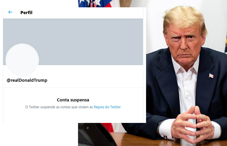 Twitter tira perfil de Donald Trump do ar e diz que decisÃ£o Ã© permanente